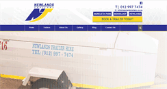 Desktop Screenshot of newlandstrailers.co.za